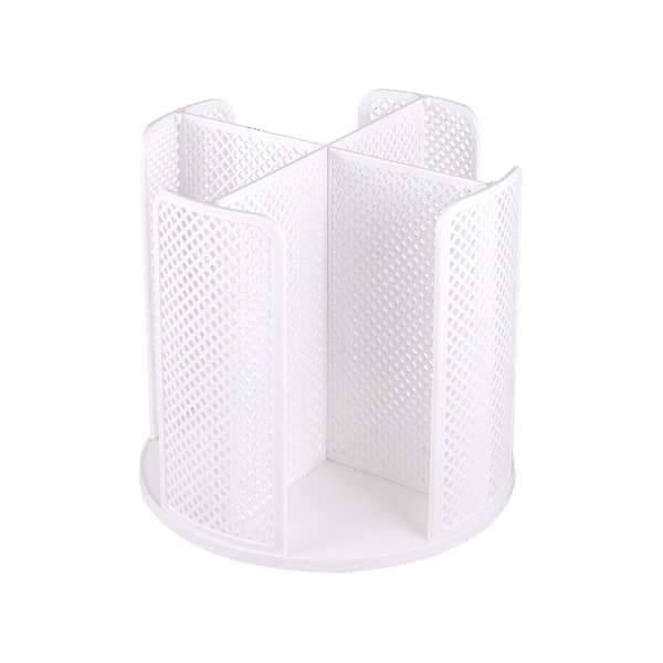 Kaffekopp- og lokkholder Engangskoppdispenser 4-roms oppbevaringsstativ, hvit White