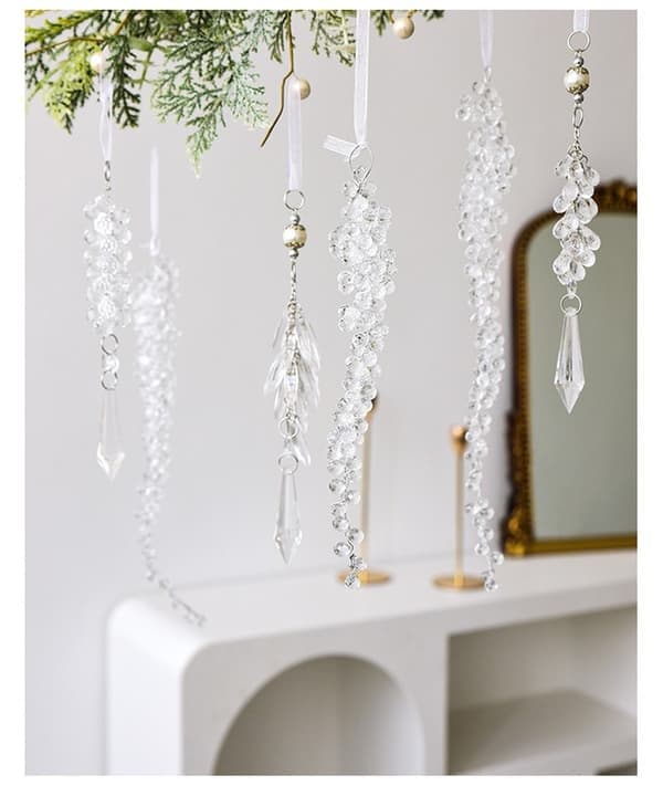 Akryl Krystall Snøfnugg Ornament Isstjerne Glitter Tredekorasjon, stil1 style1