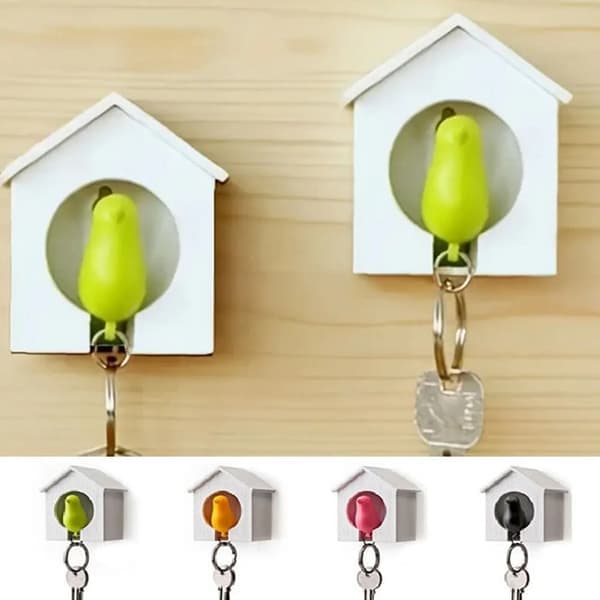 Fågelnyckelhållare Nyckelring GUL Gul yellow