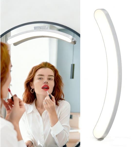 LED Makeup Spejl Belysning, Øjenvenlig Studielampe, Trådløs Hvid Model, To Opladningsmetoder, Tre Farvetemperaturer
