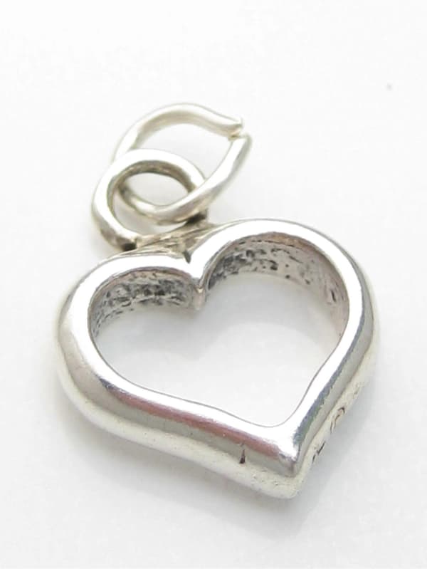 Hjerte sterling sølv charm .925 x 1 Hjerter Kærlighed charms