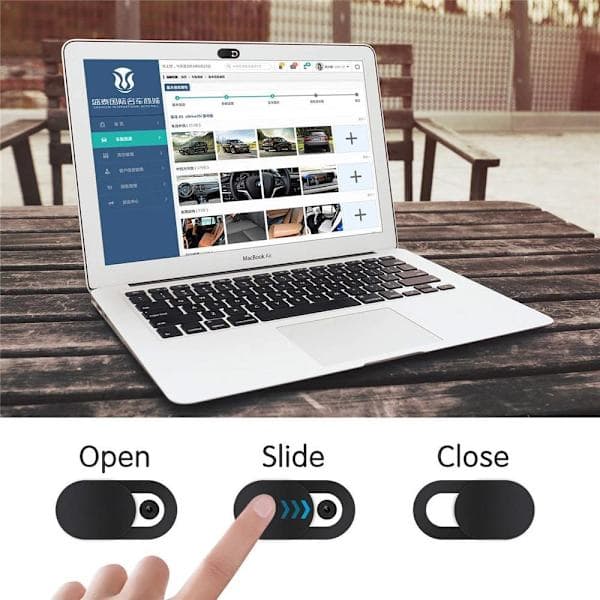 3-pak webcam cover - Spionbeskyttelse Sort one size
