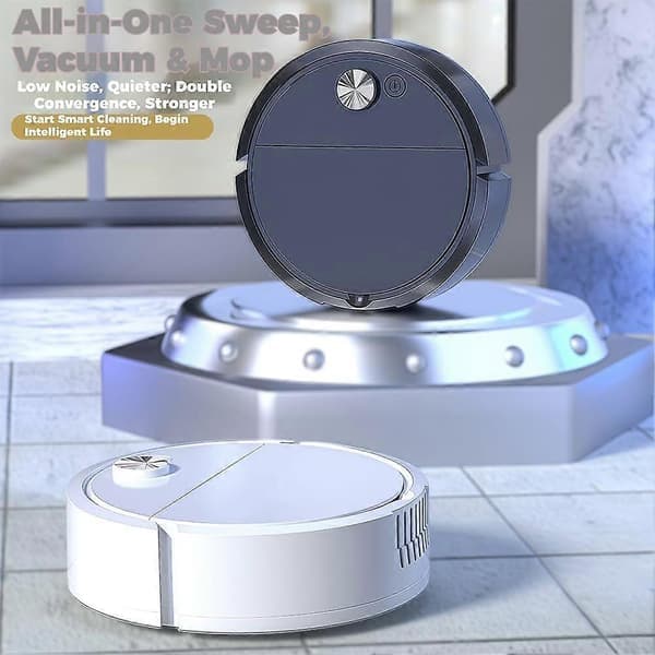 2027 Ny Mini Robotdammsugare för Bil Robotdammsugare, Kompakt Mini Städrobot, Vit*1 White*1