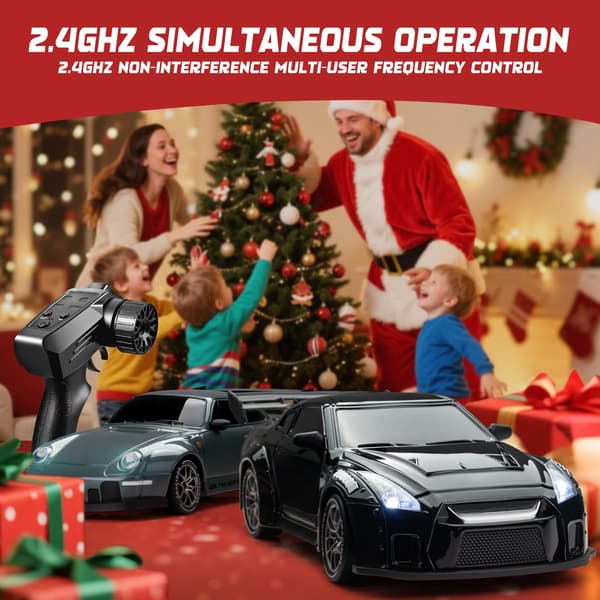Nowzeth RC Driftbil, Sort 1/24 Fjernstyret Driftbil til Voksne og Børn Black 15 / 1:24 Scale
