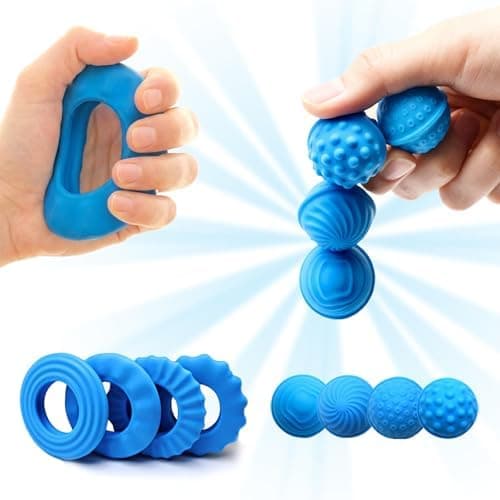 Sizobi Magnetiska Fidget-bollar Silikon Fidget-leksaker för vuxna och tonåringar, 4 st Blue