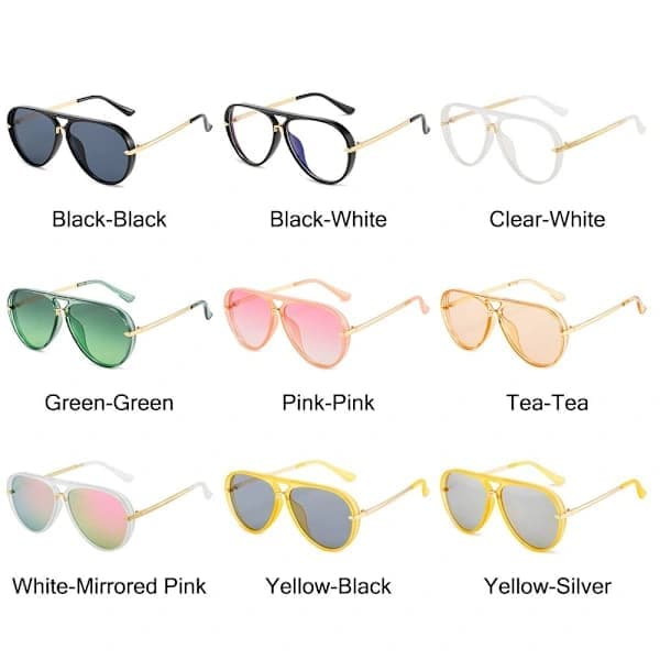 Solbriller med øvre stang, gradient, SVART Svart