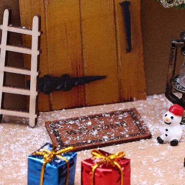 12-delars tomtedörr-tillbehörsset, giftfri och hållbar leksakspresent för barn och småbarn