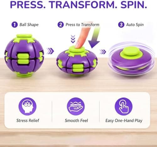 Tryk for at dreje Fidget Spinner Spin Stressaflastningskugle Fidget Legetøj