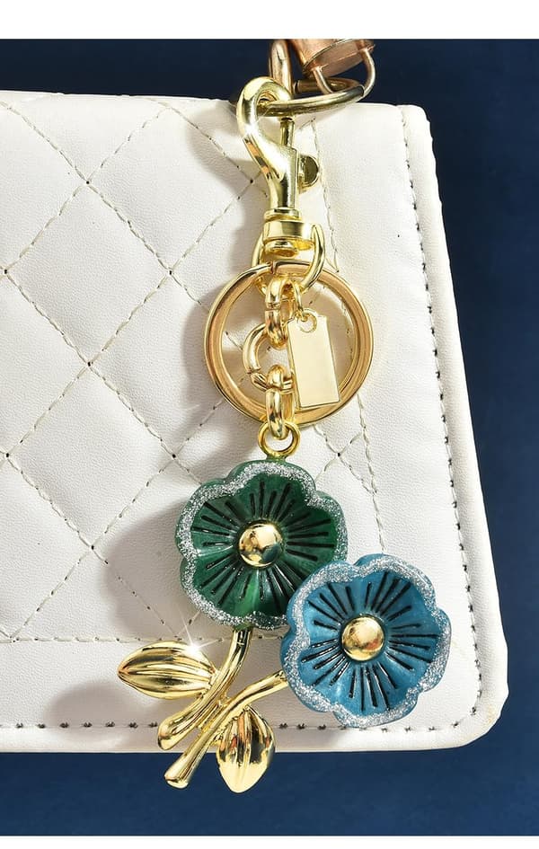 Väskberlocker för handväskor - Söt handväskkedjeberlock - Väskaccessoarer Berlocker för kvinnor 2 Flowers
