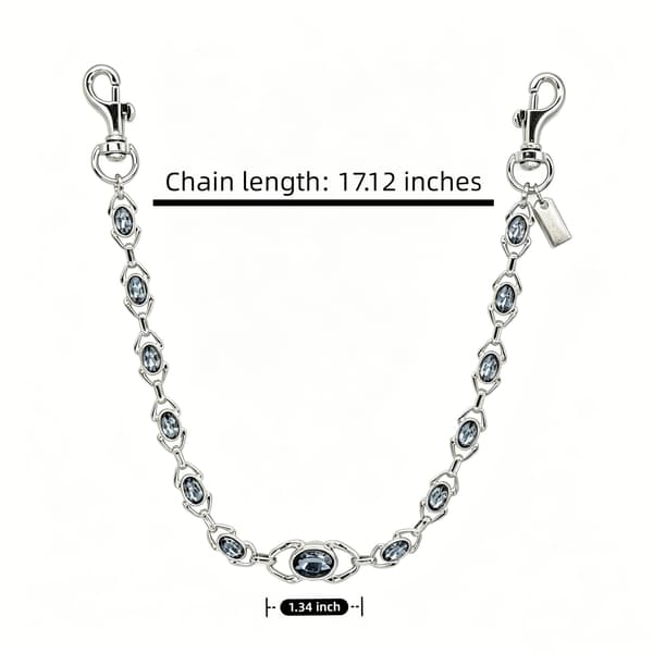 Väskberlock, söta handväskberlocker, väsktillbehörsberlocker, väskkedjor, handväskberlocker Chain Blue Diamonds - Long