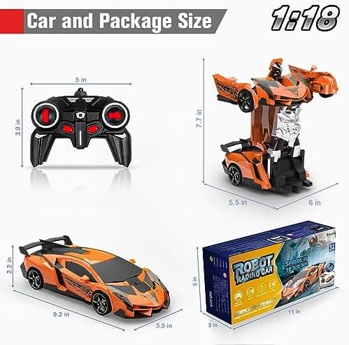 BLUEJAY Transform RC-biler for gutter 3-12, 2.4Ghz fjernstyrt bil Orange