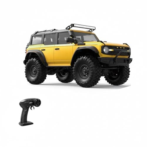 1/16 RC Crawler, 4WD Full Proporsjonal Rock Crawler LED-lys Gul Yellow