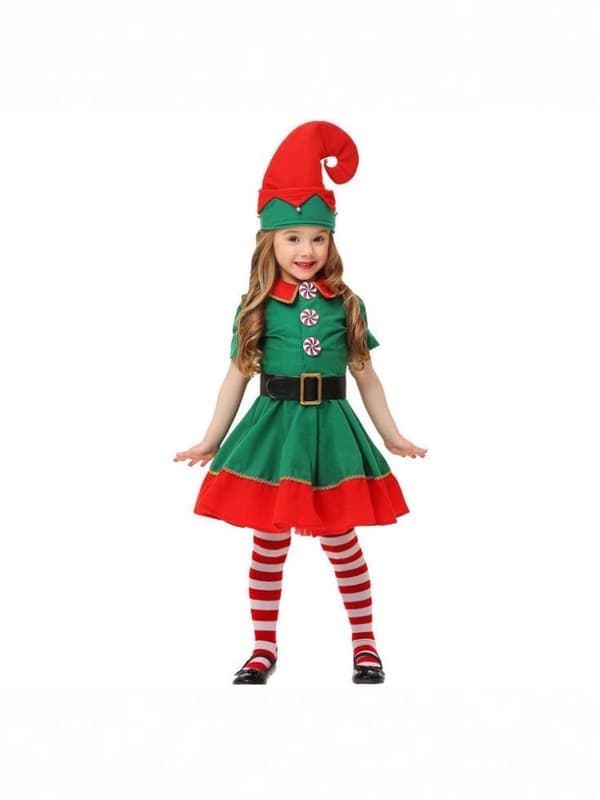 Familj Tomtedräkt Grön Polyester Cosplay Vuxen Barn Set Herr 80-tal, Herr, Storlek 80 men 80
