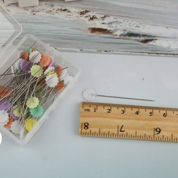 200 stk. quiltenåler, quiltenåler med blomsterhode, patchworknåler