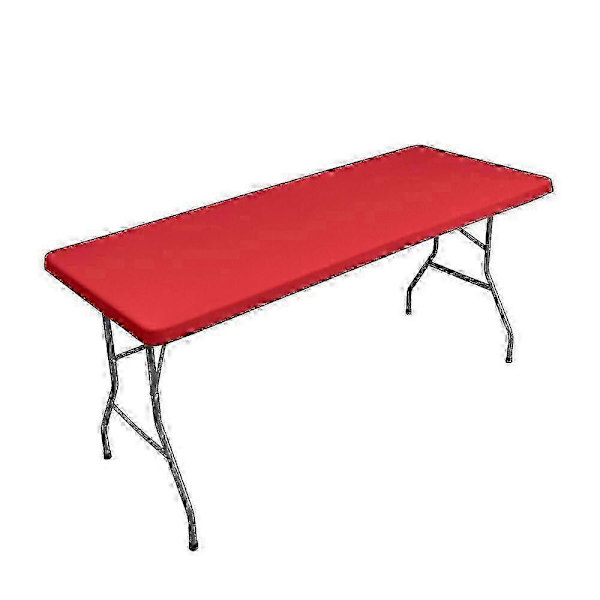 Tvättbart hopfällbart picknickbordskydd för rektangulära bord red 183x76cm