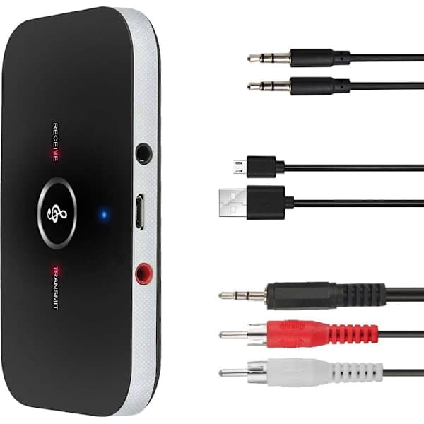 2-i-1 Bluetooth-sender og -mottaker trådløs lydsender