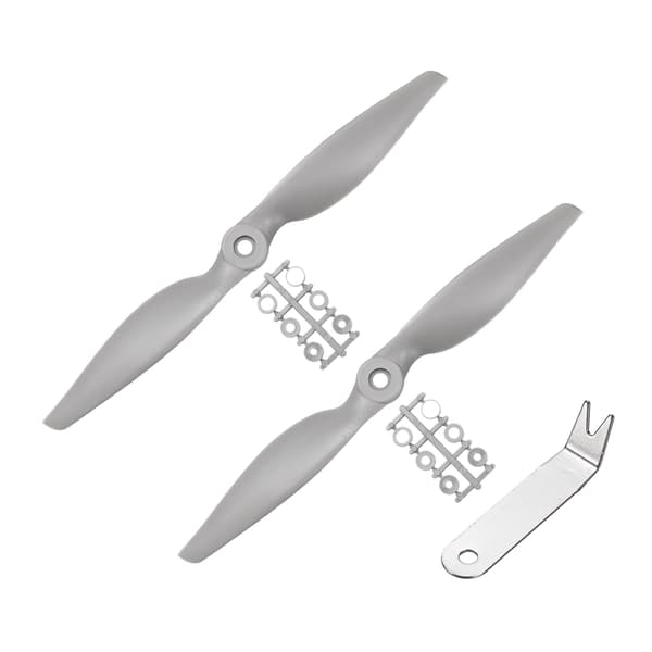 MECCANIXITY 9x4,5 tommer RC-propeller, 2-bladede propellerudskiftninger Grå højhastighedspropel med adapterringe og propel-nøgle til RC-fly 4 9" x 4.5"
