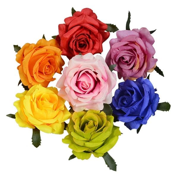 10 st konstgjorda rosor Falska rosor VIT Vit white
