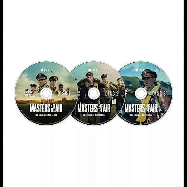 Masters of the Air: (DVD, 2024, 3-disc box set) Engelsk version Ny