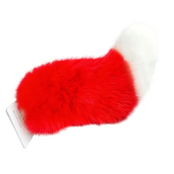 Hale til bil oppladbar selvklebende plysj utvendig ornament Red