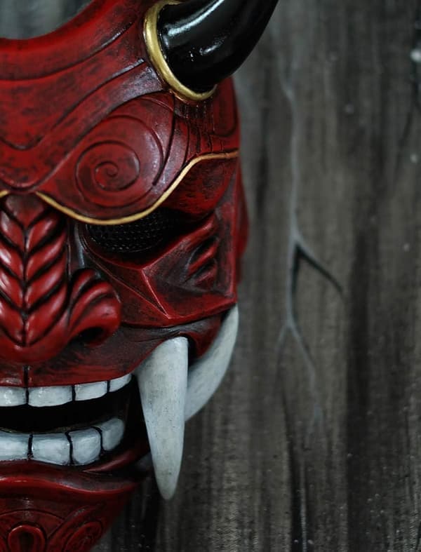 Samurai Oni Airsoft-naamio BB-ase Halloween-asu Ninja Paha Demoni Cosplay DA01
