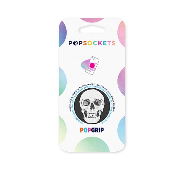 POPSOCKETS Shaky Bones Hvit Avtakbart grep med stativfunksjon