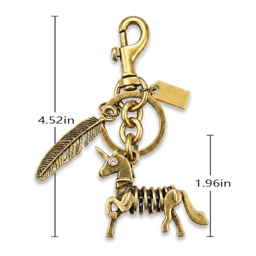 Väskberlock, söta handväskberlocker, väsktillbehörsberlocker, väskkedjor, handväskberlocker Unicorn-Gold