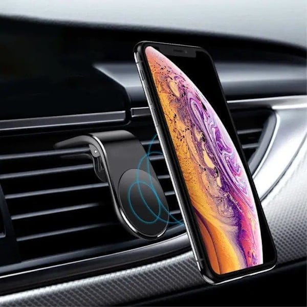 Magnetisk Mobiltelefonholder til Bilventilation Universal Sort