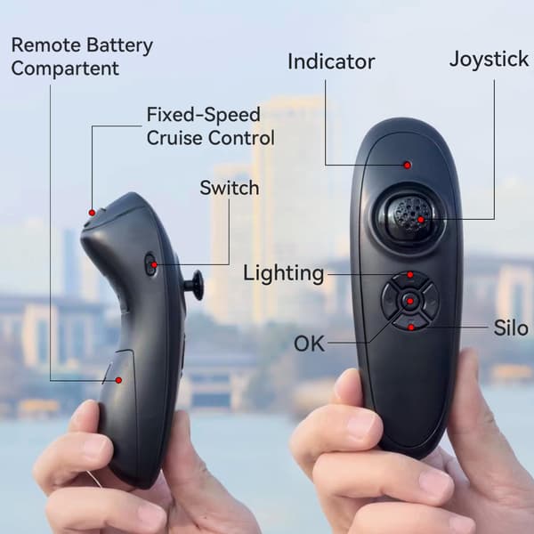 RC Foderbåd til Fiskeri, Advarsel om Lavt Batteri, Fartpilot