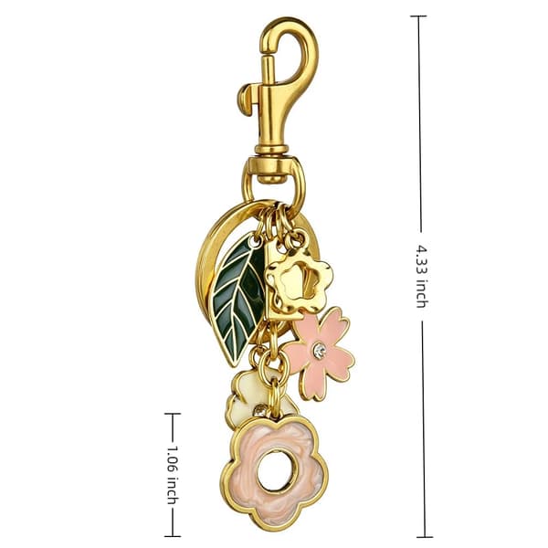 Väskberlocker för handväskor - Söt handväskkedjeberlock - Väskaccessoarer Berlocker för kvinnor Flower Charm - Gold