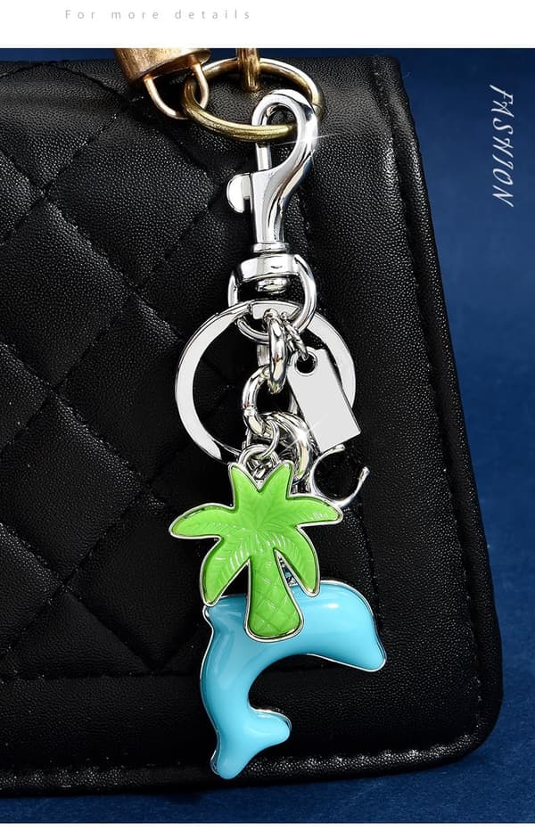 Väskberlocker för handväskor - Söt handväskkedjeberlock - Väskaccessoarer Berlocker för kvinnor Dolphin-silver