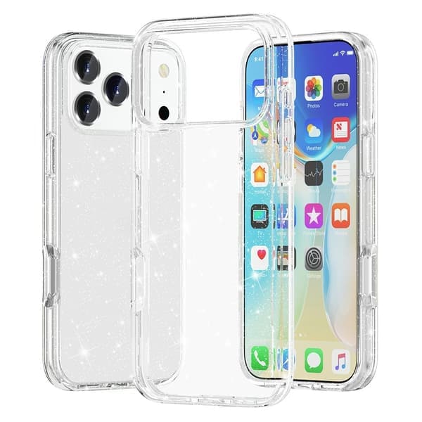 iPhone 17 Pro -hybridikuori, kimalteleva valkoinen
