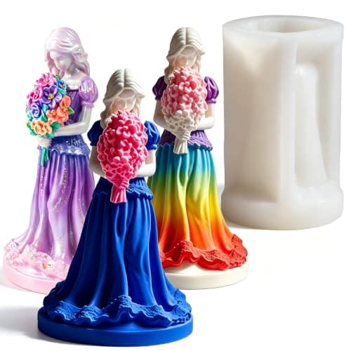Engel Hold Buket Silikoneform til Epoxyharpiksstøbning Stearinlys Angle Bouquet Resin Mold