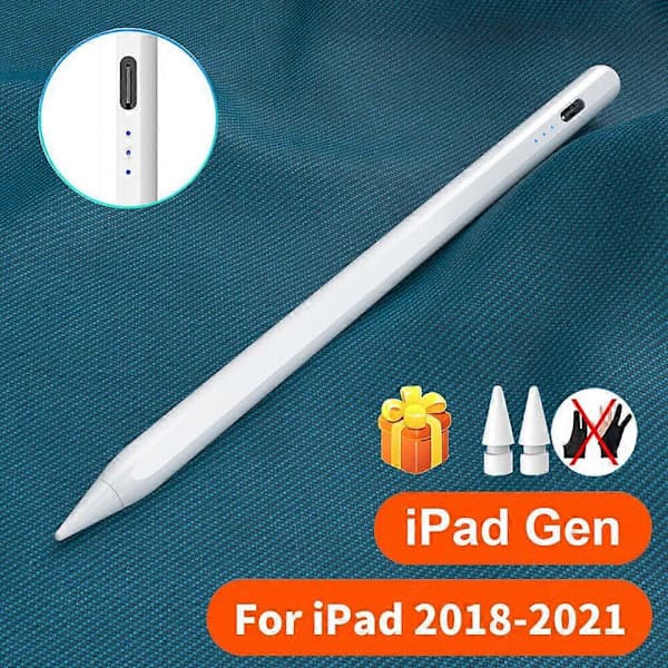 Styluspen for iPad 10/9/8/6/7 generasjon Bluetooth Apple Pencil for iPad Pro 11/12.9