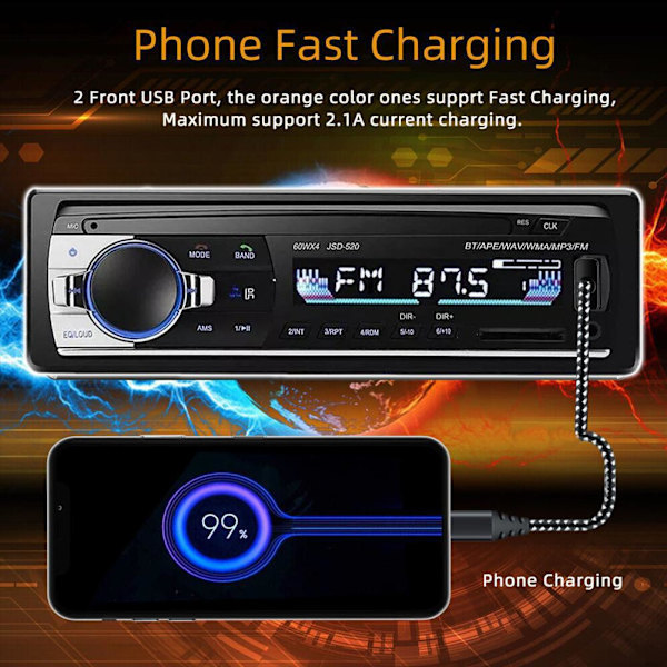 DIN Bluetooth bilstereo handsfree Hot C1 {JSR}