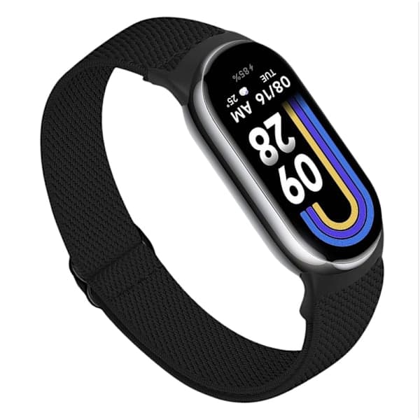 Elastisk nylonrem til Xiaomi 8/9 (14mm) Sort Sort Black