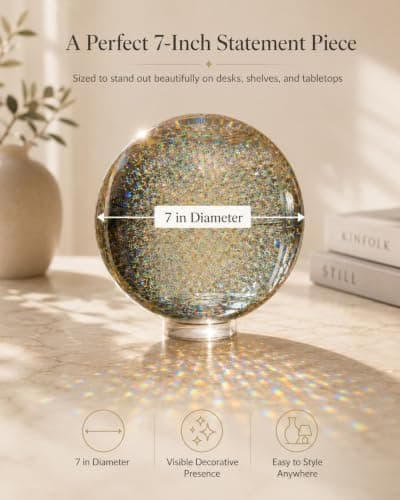 Holografisk Refraktion Kunstkugle Premium Optisk Glas Lys Prisme Indretning 2pcs