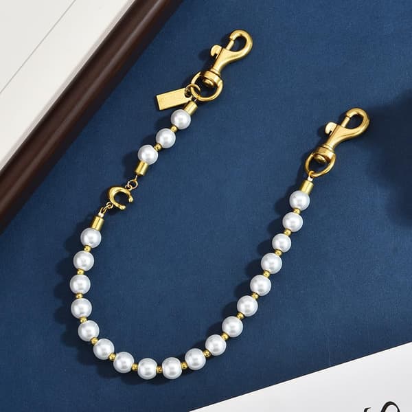 Väskberlocker för handväskor - Söt handväskkedjeberlock - Väskaccessoarer Berlocker för kvinnor Pearl-gold