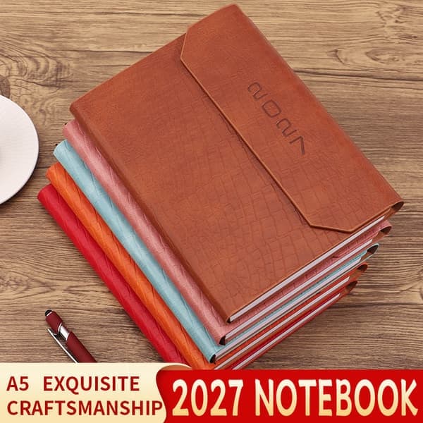 Tredobbelt magnetisk planlægger/notesbog/kalender for 2027