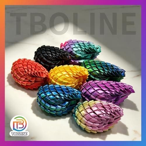 Twisty Fidget Egg, 3D-printat halt äggfidget, påskdrakägg, påskkorgsfyllare, stresslindrande skrivbordsfidgetleksak för 8 Pcs S