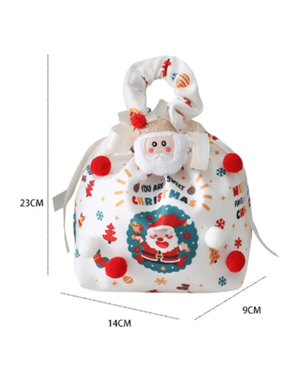 Julegaveposer i stoff, epleposer, 4-delt sett, stil 1 style1