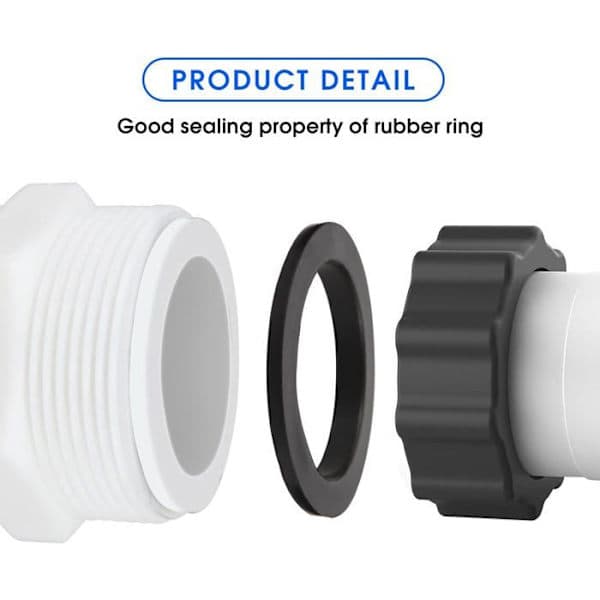 38mm Poolanslutningskit för Intex Coleman 38mm slanganslutning, Poolslangadapter för Intex-pumpar