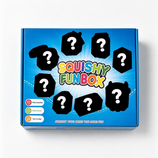 8-delad Mystery Squishy Fun Box, överraskande blandade sensoriska stresslindrande klämleksaker och fidget-presentpaket