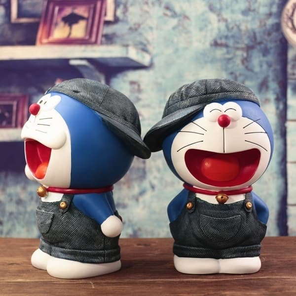 Stor Doraemon Spargris Keramikliknande Heminredning