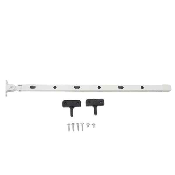 Drivhusvindusstøtte - Solid manuell takventilåpner i aluminium med 6 skruer, 39 cm, hvit