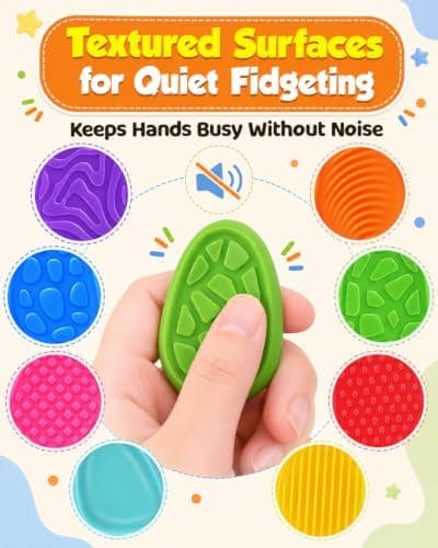 LESONG Fidget Toys Bulk til børn: 100-pak teksturerede bekymringssten