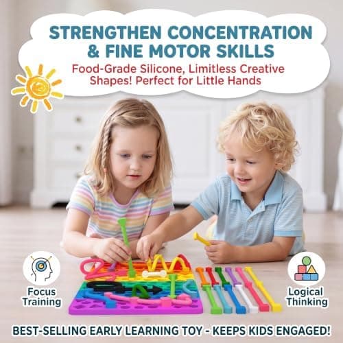 Sensorisk aktivitetsbræt, beroligende fidget-bræt i silikone til børn og voksne, sensorisk legetøj til udvikling af finmotorik, flere former Rainbow-rectangle(1 Set)