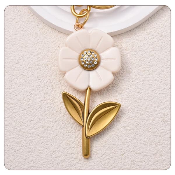 Väskberlock, söta handväskberlocker, väsktillbehörsberlocker, väskkedjor, handväskberlocker Y-Daisy-Gold