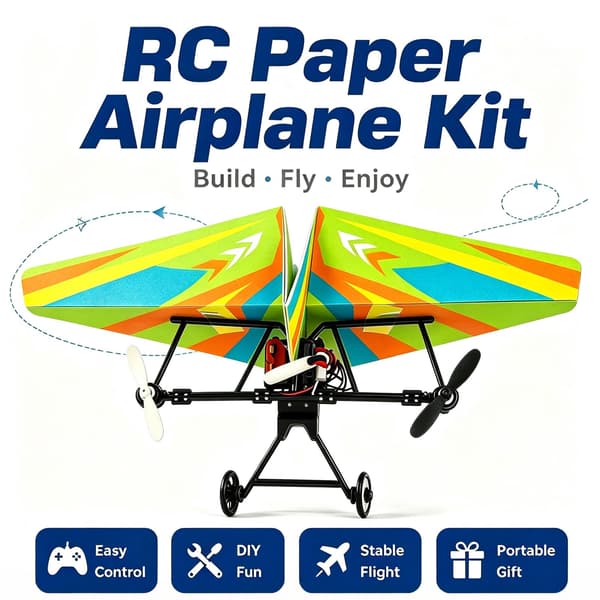 2-pakning RC papirflysett, DIY RC-fly med 20 stk farget papir 2-BATT Multicolor