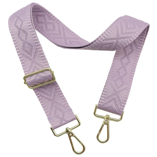 Axelremsväskor för handväskor Breda axelremsväskor Justerbar ersättningsbroderad handväskrem för handväskor Gold Hardware-purple